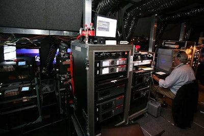 A custom projection booth has 10 digital projectors and is representative of the four different digital manufacturers.