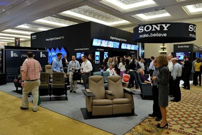 Exhibits in the trade show took over three floors.