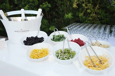 Fresh fruit was provided at bar stations, so guests could customize their own Moët Ice Imperial cocktails.