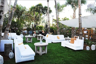 Nuage Designs decked the backyard of Soho Beach House out in white for the final event.