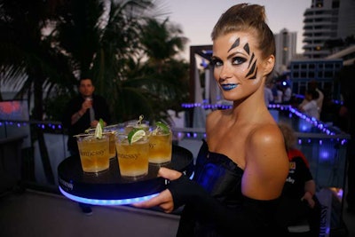 Hennessy Black created a lineup of signature cocktails for its Blue Moon Bonfire event, including the Hennessy Black Spice, which paired Hennessy Black with ginger ale and a lime wedge.