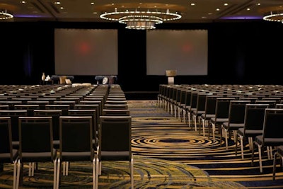 With a theater-style setup, the ballrooms can seat anywhere from 70 people when sectioned into its seven spaces, or as many as 900 when used in its entirety.