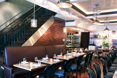 The restaurant's decor blends traditional home-style bistro elements with more modern touches.