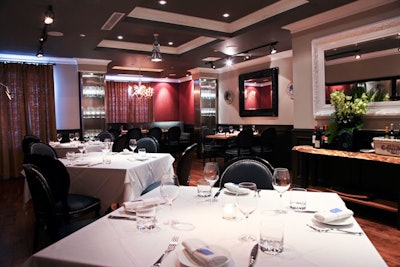 The upper-level private dining space can hold as many as 60.