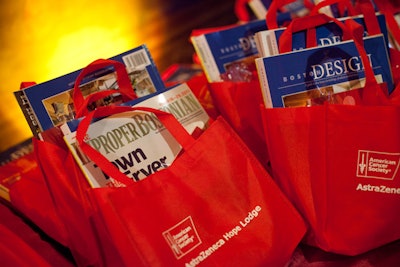 Swag bags included copies of the Improper Bostonian, one of evening's media sponsors.