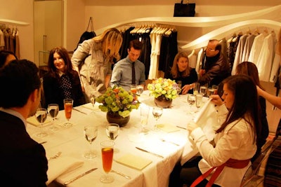 Guests included local fashion writers and bloggers, who sat for lunch in the Stella boutique.