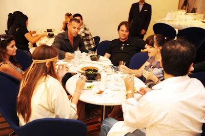 Drivers took a break for lunch before hitting the road once more for the drive back to Bal Harbour.