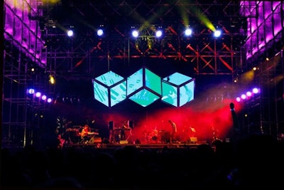 The main stage came alive, thanks to programming help from the Creators Project.