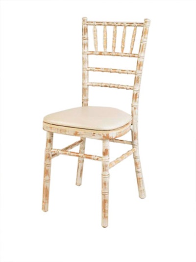 Birch bark Chiavari chairs, $8 Cdn., available in Toronto from Exclusive Affair Rentals