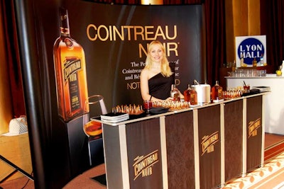 Cointreau also sponsored a bar, where Cointreau Noir and Rémy Martin cocktails were served with brownie bites.