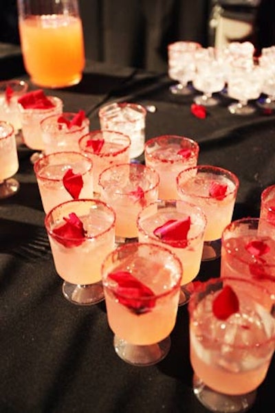 Real rose petals topped the rose petal margaritas from the Rix Lounge at Disney's Coronado Springs Resort.