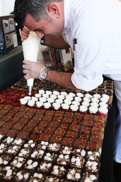 Chefs from Seasons 52 presented a variety of the restaurant's mini desserts.