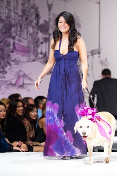 Models in the show each had to raise $3,000 to participate with their dogs.