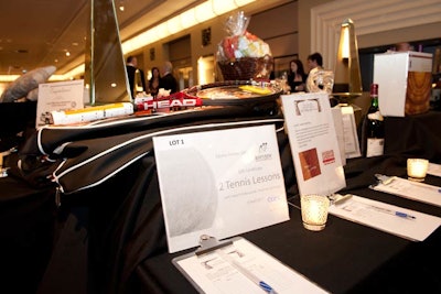 Guests bid on additional items in the silent auction.