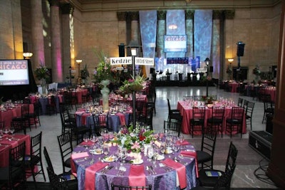BBJ provided pink and purple linens.