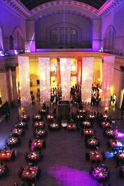 Dinner tables were round and square, and planners left ample space for the dance floor.