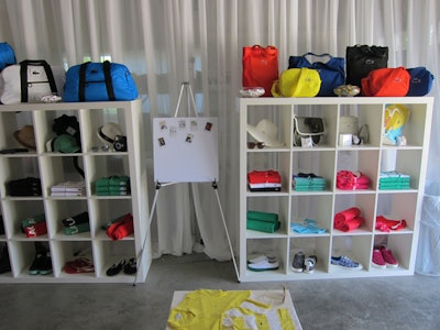 Lacoste distributed products from its Lacoste Live line in a gifting suite at its party.