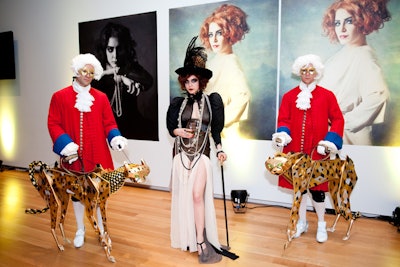 Model Tara Aghdashloo acted as the Marchesa, and artist Jamie Shannon created cheetah puppets to accompany her on her procession through the museum.