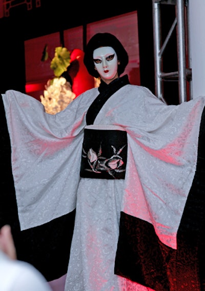 Geishas welcomed guests into the event.