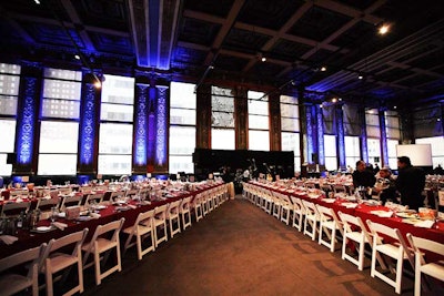 The meal took place at long communal tables in the Chicago Cultural Center.