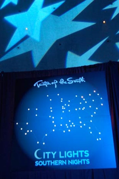 A map of the South showcased this year's City Lights Southern Nights theme and the represented states.