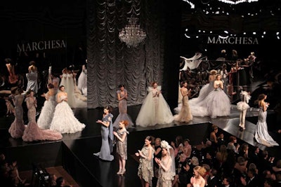 The fashion show took place in the Carlu's concert hall.