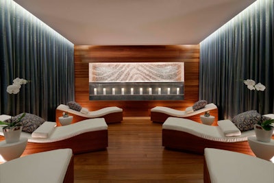 Vdara Hotel & Spa has a fitness center and an 18,000-square-foot, bilevel spa with 11 treatment rooms and three relaxation lounges, including a coed meditation room.