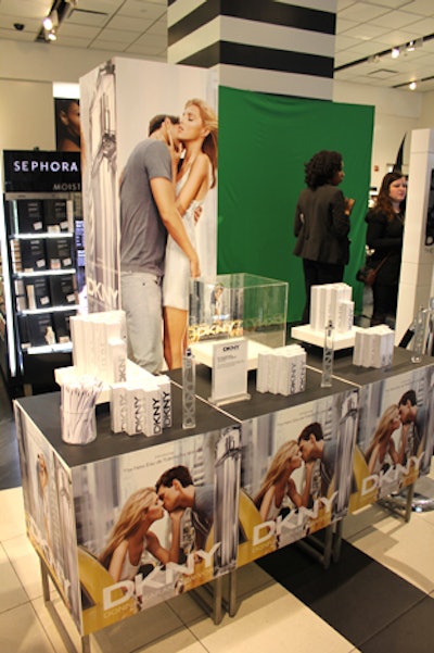 The new fragrance, DKNY Women energizing eau de toilette, will be sold exclusively at Sephora stores in New York starting in May, so the brand set up displays inside the Times Square shop for the publicity stunt on Friday.