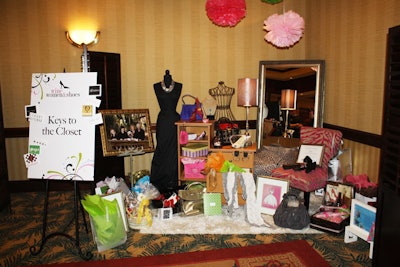 Guests could purchase a 'Key to the Closet' raffle ticket for $25 or five for $50. The winner took home all of the items displayed in a corner of the ballroom, worth nearly $6,000.