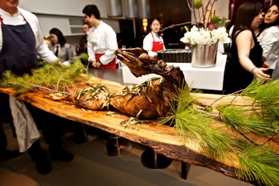 The seasonal menu's ingredients came from Stadtlander's farm in Collingwood, Ontario.