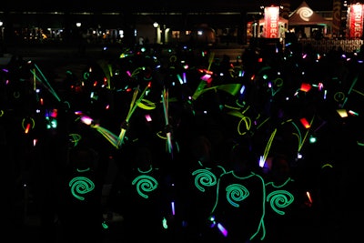 Time Warner Cable handed out glow sticks to attendees of the Drive-In.