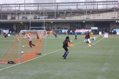 The N.Y.F.E.S.T. brought hundreds of players to Pier 40's field on Saturday. Despite pouring rain and cold temperatures, the matches went on as scheduled.