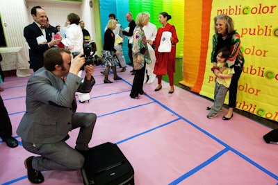 About 500 guests attended the fund-raiser at the Upper West Side's Martin Luther King Jr. High School, which put students, guests, and artists to work painting.