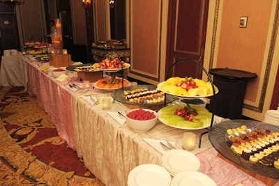 After dinner, guests headed to a dessert buffet in the Red Lacquer Room.