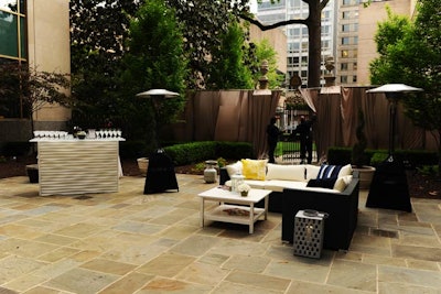 A St. Regis patio became an outdoor lounge for the Time/People cocktail party on Friday evening.