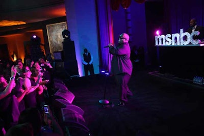 Cee Lo Green performed a three-song set at MSNBC's after-party.