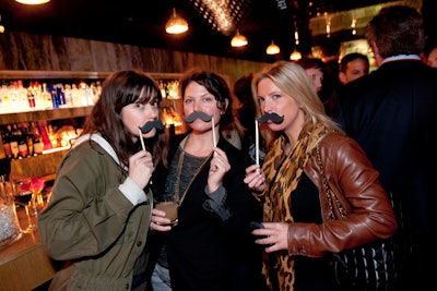 The 'stache'party celebrated a pitch-your-own-movie idea. Last year's winner's pitch was about, you guessed it, mustaches.