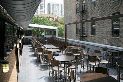 Benchmark's beer garden can host receptions for 175.