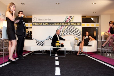 Mercedes-Benz sponsored a backstage photo room where award winners and other V.I.P.s posed for photos.