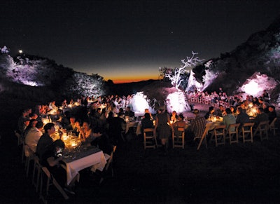 Toyota's 150-person dinner for the 10th anniversary of Prius