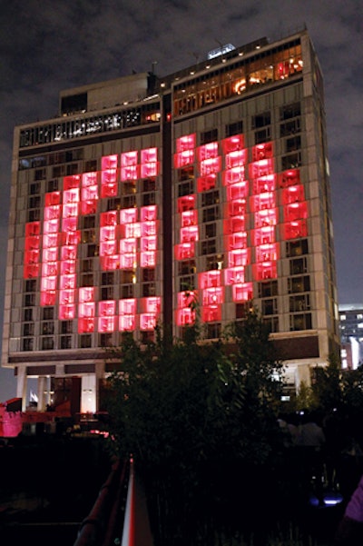 Target's large-scale light, fashion, and dance show on the facade of the Standard New York hotel