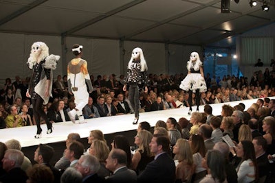 Dennis Remer of Frost designed the fashion show tent, which included a 90-foot runway.