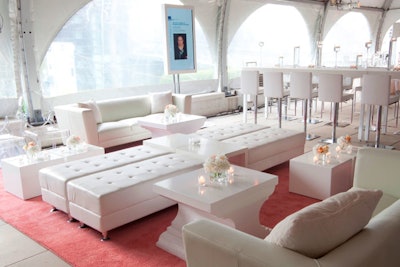 Event Creative's Kelly Wagner designed the tent for the after-party. She drew inspiration from current runway trends, including nude, gray, and peachy blush hues.