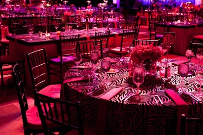 Be Our Guest provided zebra-print linens.