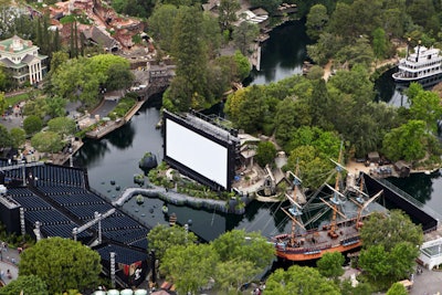 Pirates of the Caribbean: On Stranger Tides had its world premiere in an outdoor, 3-D theater at Disneyland.