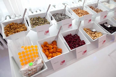 Ome Caterers provided a make-your-own trail mix bar.