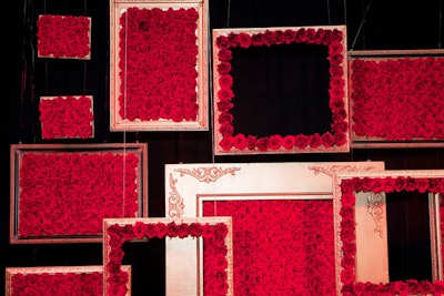 At the entrance, a wall of rose-studded frames formed a backdrop for designers, fashion editors, and local celebrities to pose against.