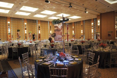 Some 450 guests sat to dinner in the ballroom.