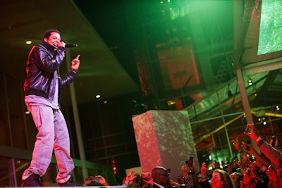 Jay-Z joined West onstage as the after-party's surprise performer.