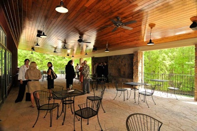 Paradise Springs can host 80 for receptions on its new covered patio.